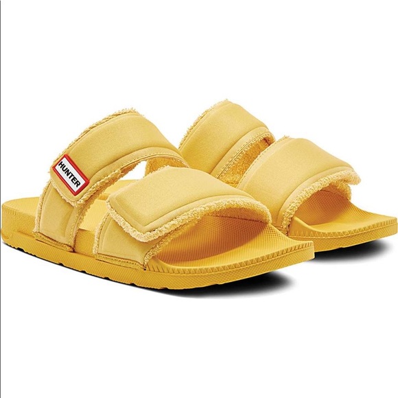 Hunter Terry Lined Sandals NWOT - Picture 1 of 5
